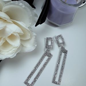 Rhinestone statement earrings